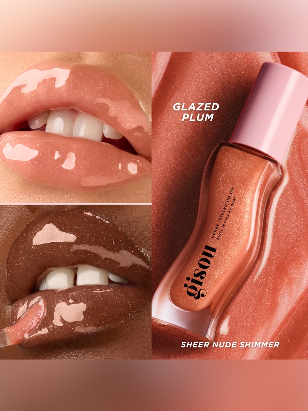 Gisou Honey Infused Hydrating Lip Oil — Glazed Plum